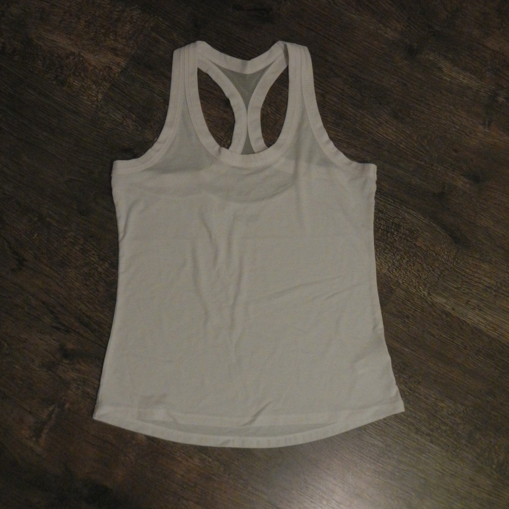 Athleta White Racerback Tank Top Sleeveless Athletic Workout Gym Yoga‎ Women's